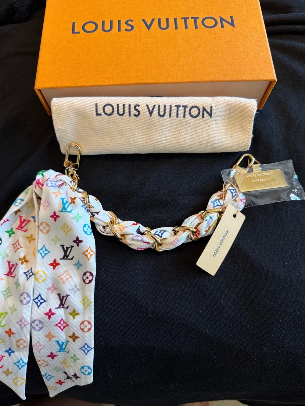 LV x TM Foulard chain bag charm